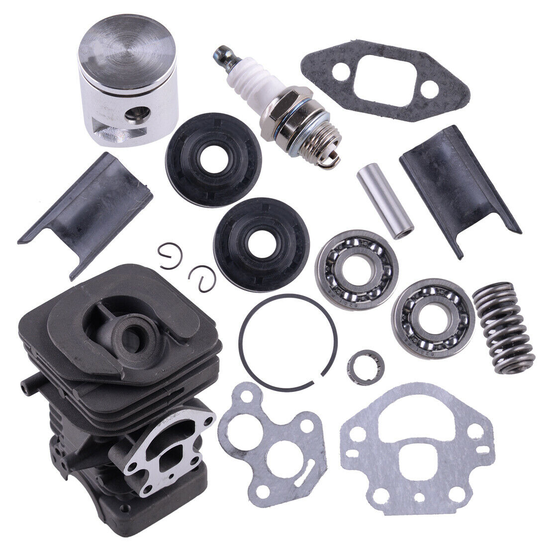39mm Cylinder Piston Kit Crank Bearing Gasket Fit For Husqvarna 240 235 236 236e