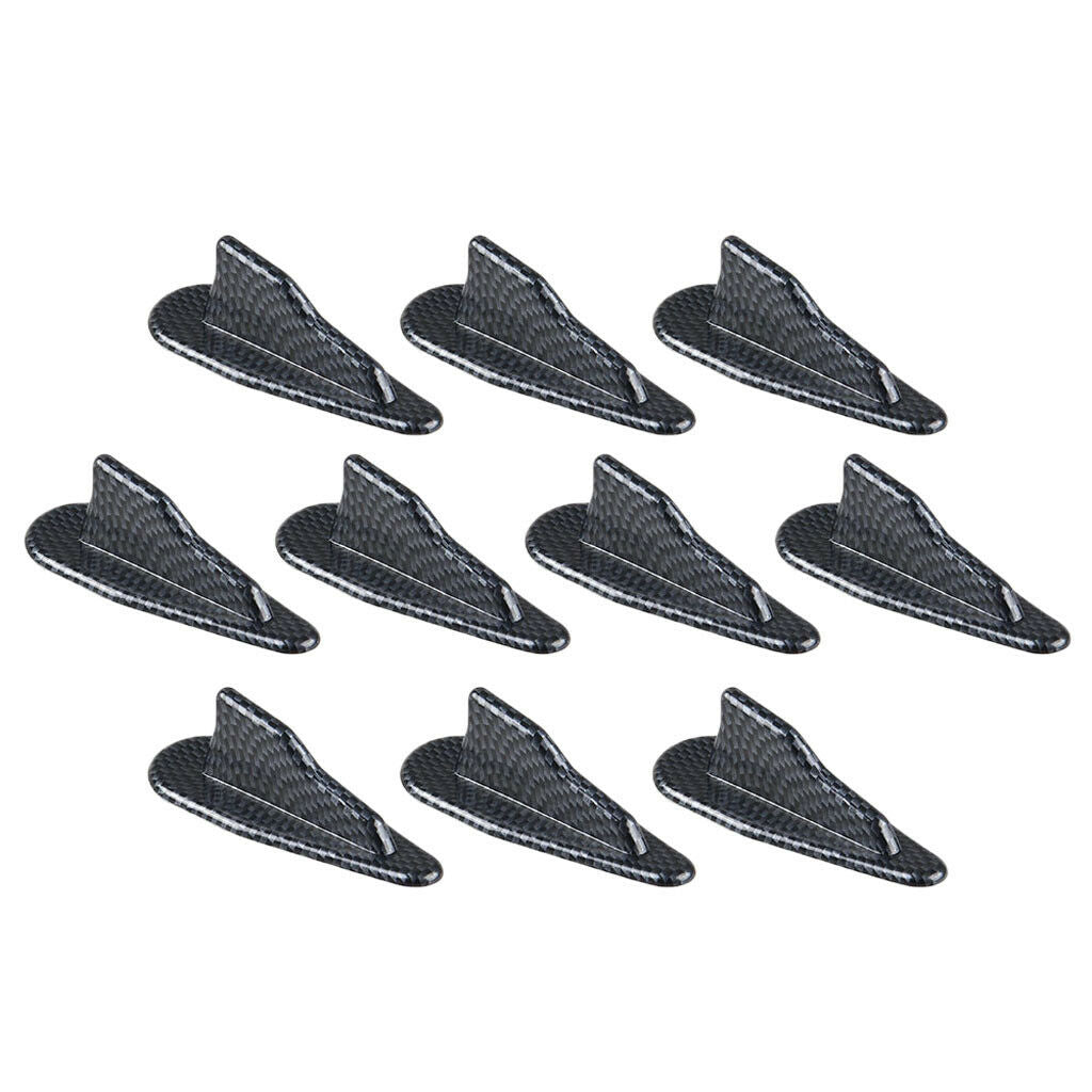 10 Pieces Universal Car Wing Air  Generator Shark Fin Carbon Pattern