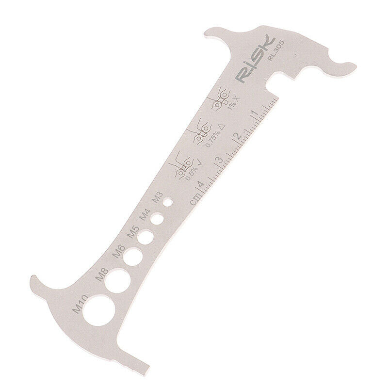 3 In 1 Bicycle Chain Checker Bike Gauge Tool Wear Gauge Calipers Measuring   LS