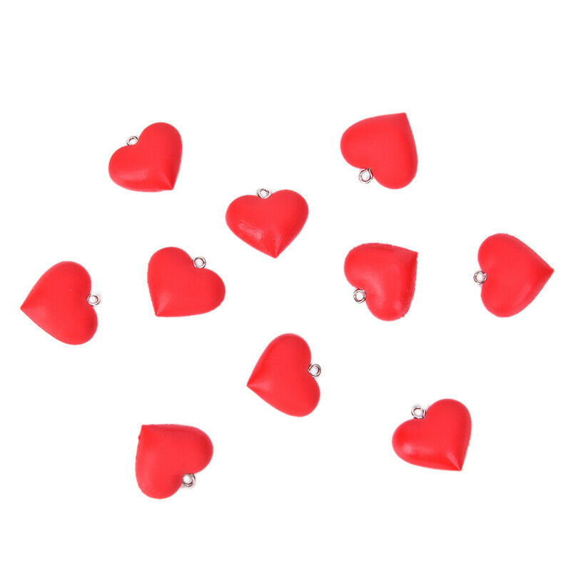 10pcs/lot Heart Charms Pendant DIY Earrings Bracelet Findings Jewelry MakingJ DD