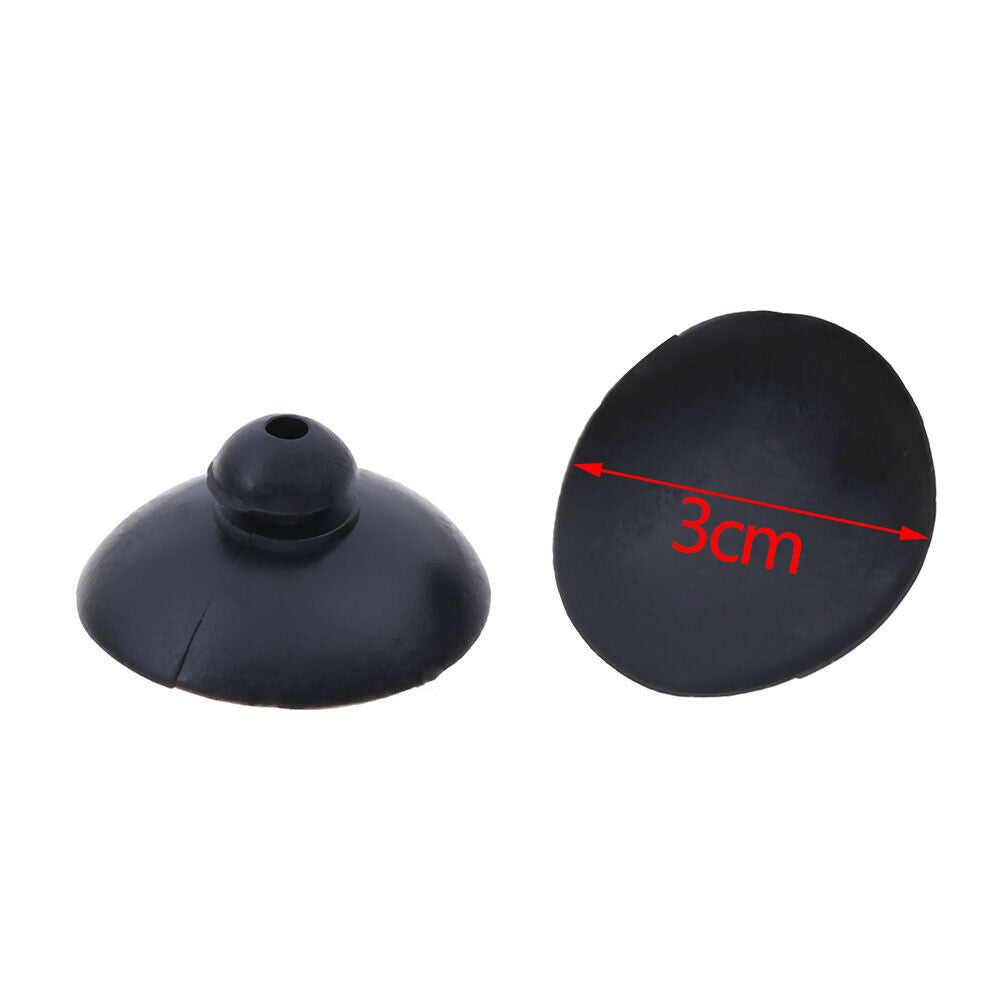 10pcs Black Soft Silicone Suction Cup Clip Sucker Holder Fish Aquarium Tank Tt