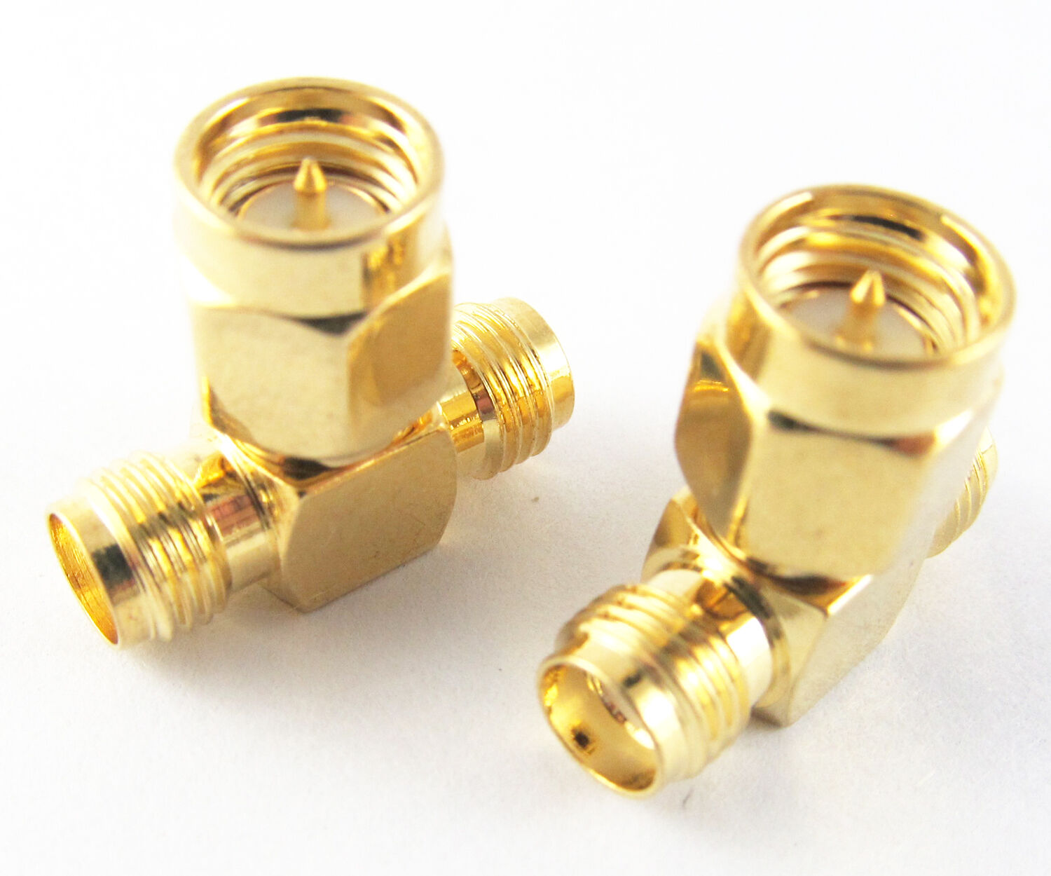 10pcs new SMA RF Adapter Male Plug to Dual Female Jack Coaxial Connector T Type