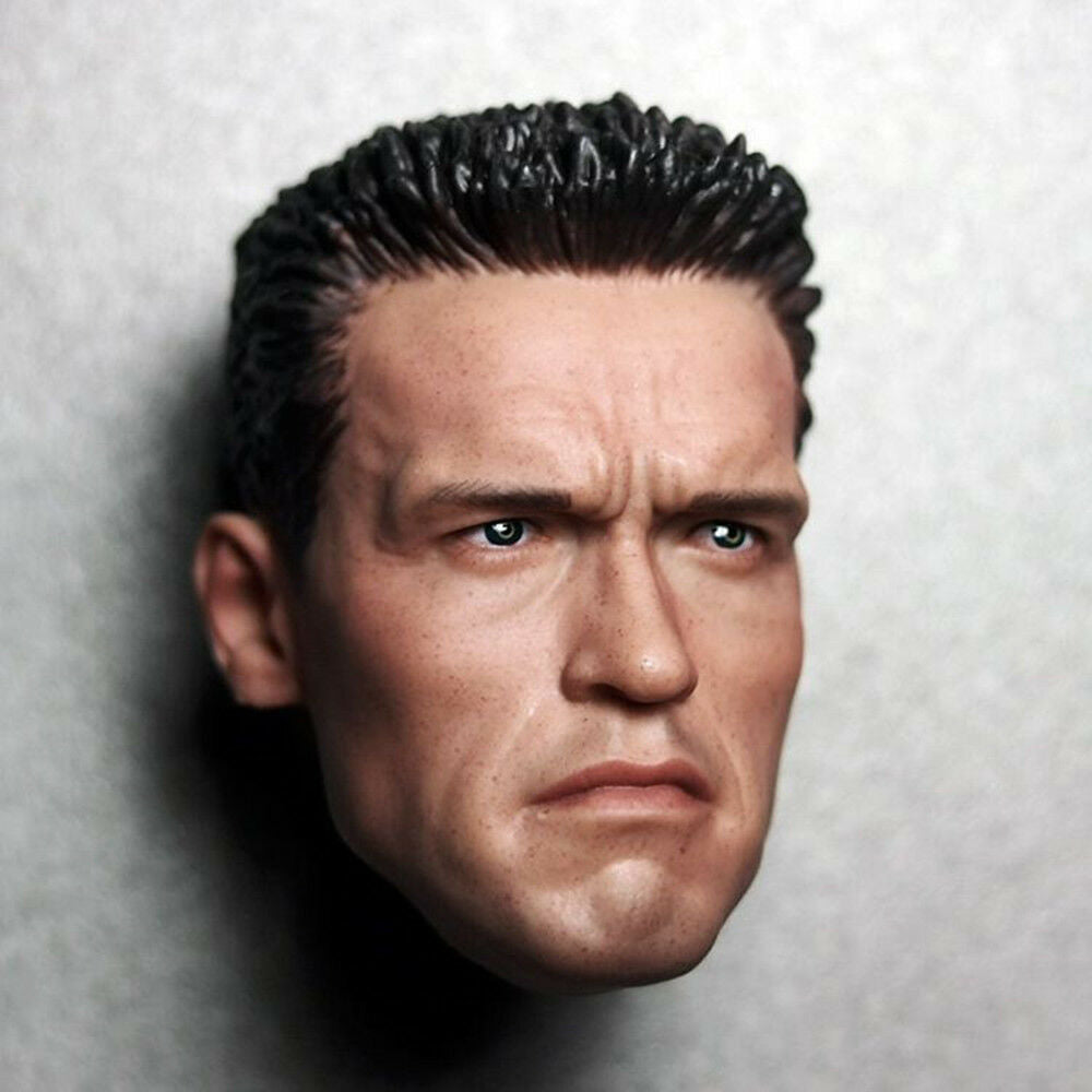 1/6 Scale Terminator 2 Arnold Schwarzenegger Head Sculpt For 12â€˜â€™ HT PH Hot Toys