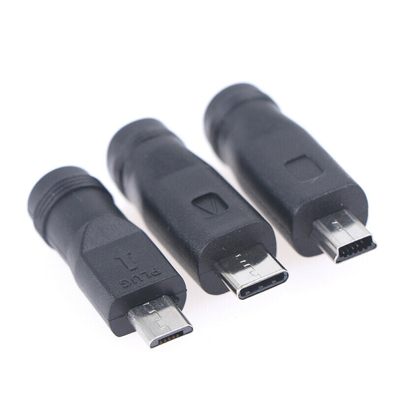 11Pcs DC Power Adapter Conversion Head(3.5-6.4mm/USB/Type-C)+5.5*2.1mm USB Ca TH