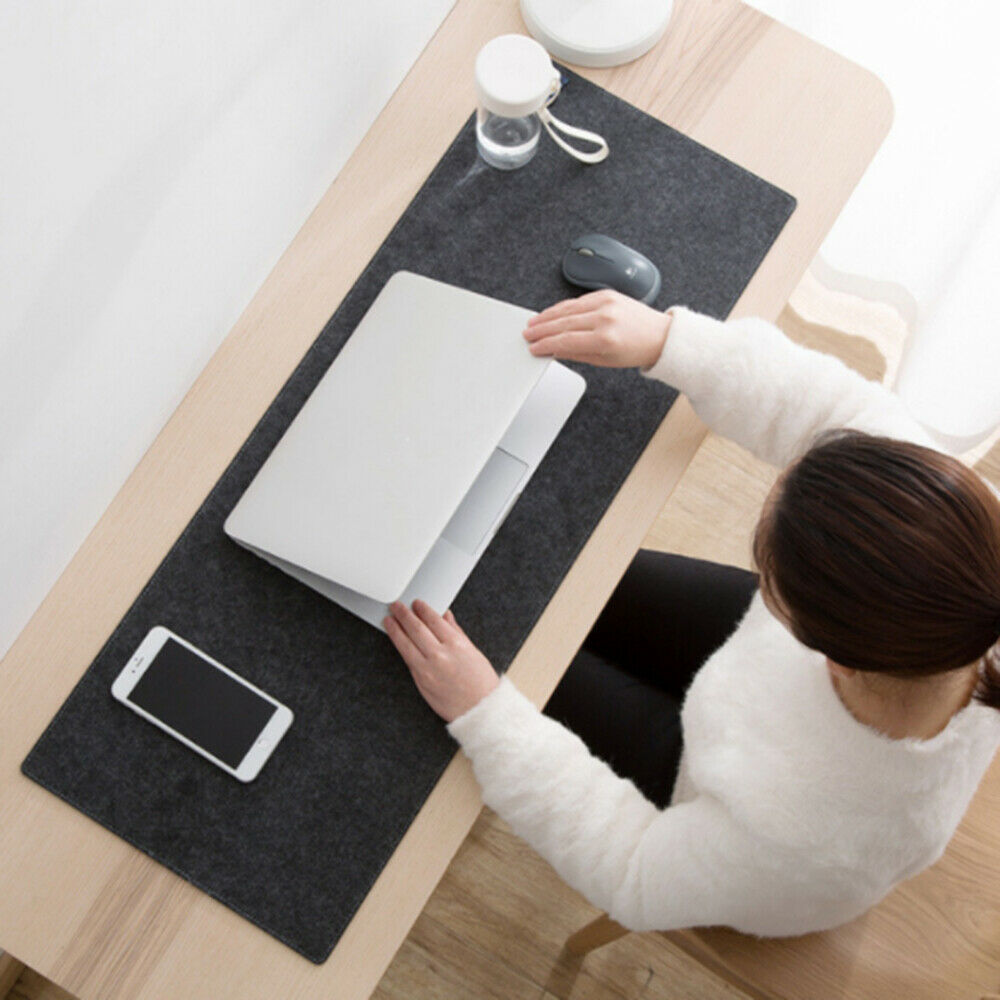 1Pcs Large Wool Felt Computer Desk Mat Keyboard Mouse Pad Laptop Table Cushion