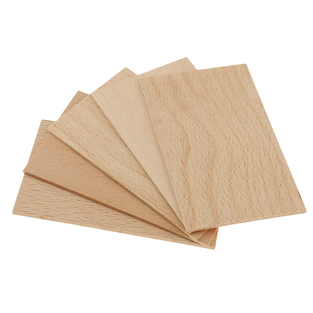 2mm Thick Rectangle Solid Wood Slice for Making Sand Table Modeling