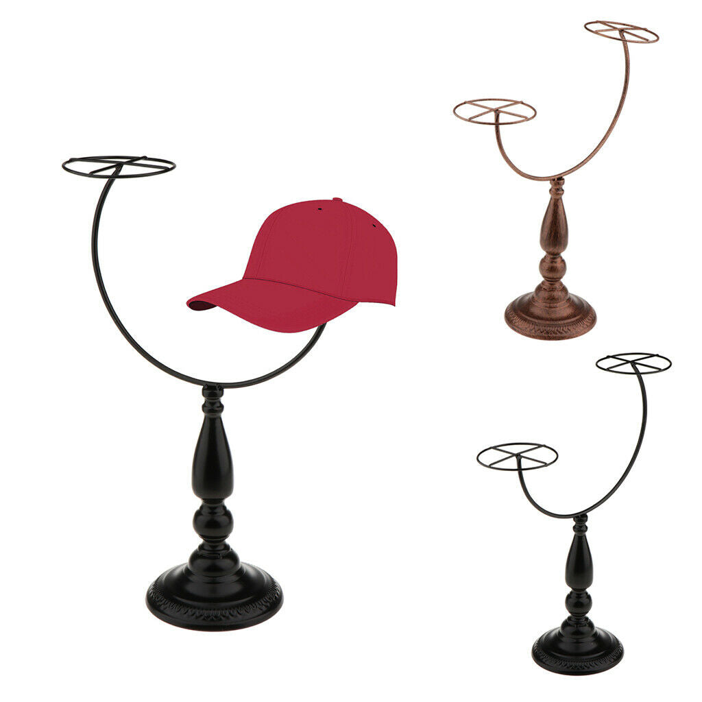 Double Holders Hat Display Baseball Sports   Storage Stand Rack Copper