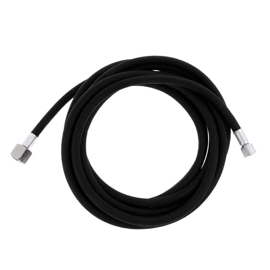 Black Nylon Braided Airbrush Air Hose Adapter Fitting Coupling 1/8" & 1/4"