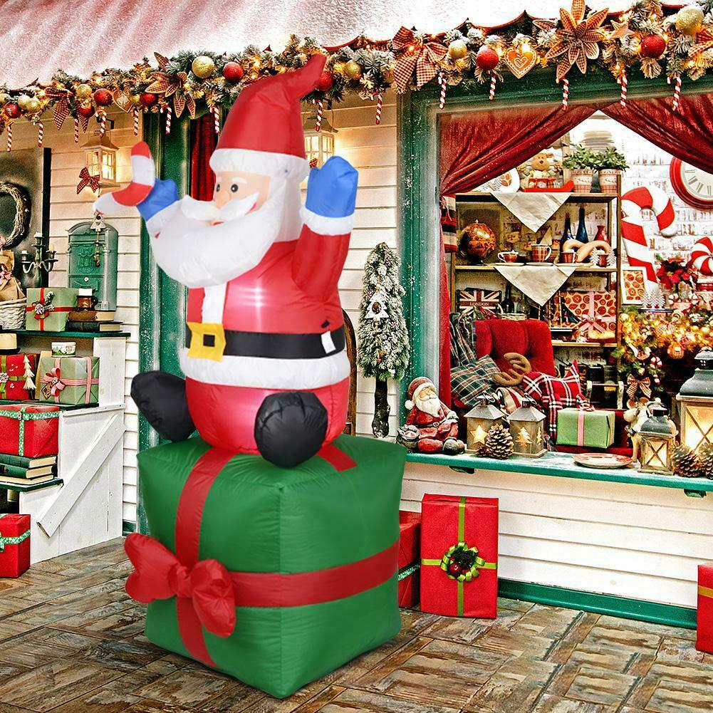 1.8m Inflatable Christmas Party Santa Claus Holiday Airblown Yard Outdoor Decor
