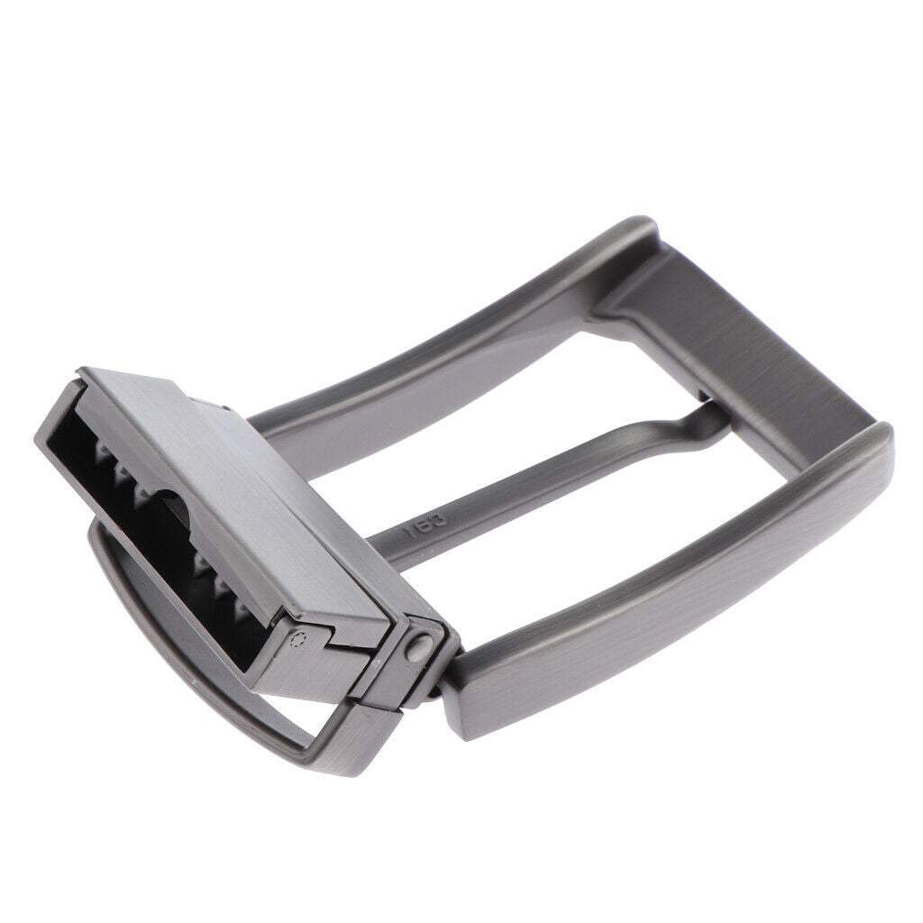 Prettyia 2x Reversible Alloy Belt Buckle Single Prong Rectangular Pin Buckle