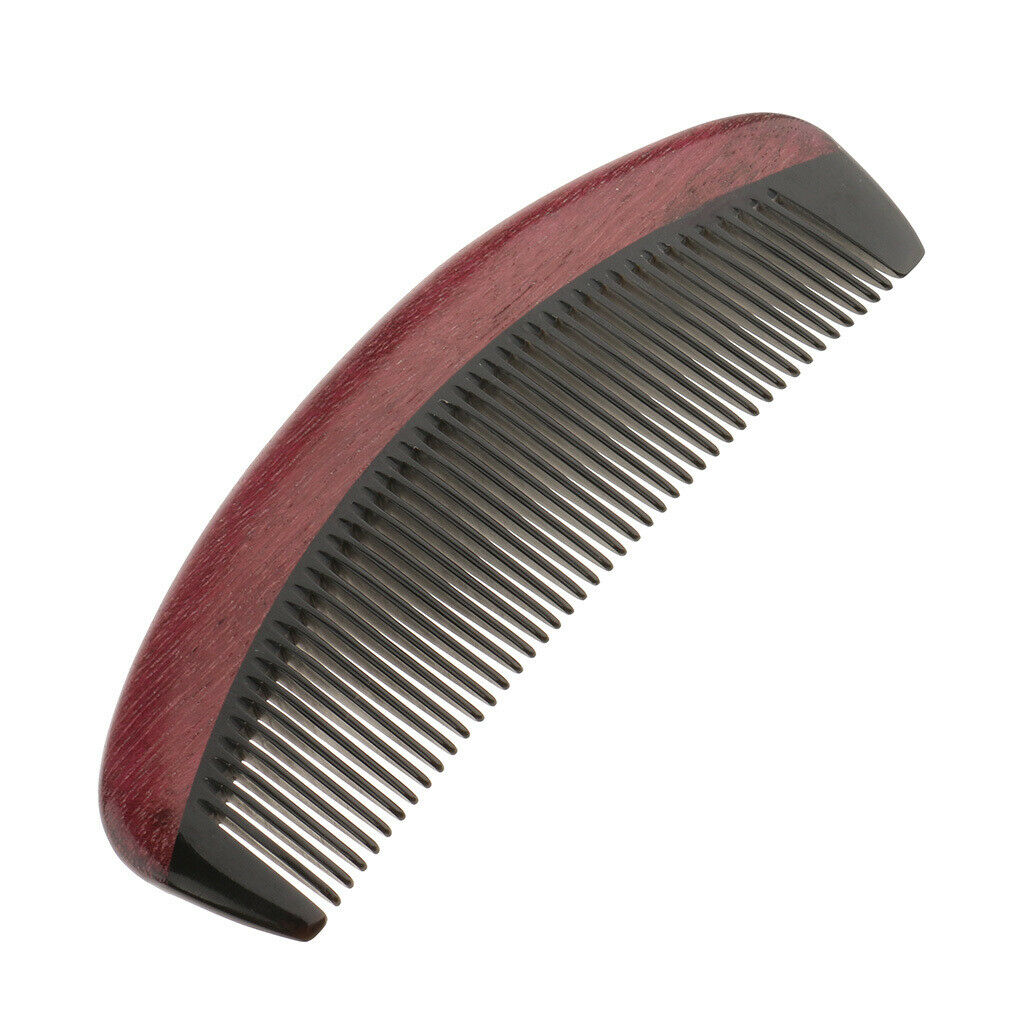 Purple Sandalwood Hair Care Massage Comb Wooden Pocket Hairbrush Wide Tooth
