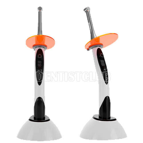 2X Cordless Dental Curing Light Metal Head Large Capacity LED 1s 800-1500mw/cm²