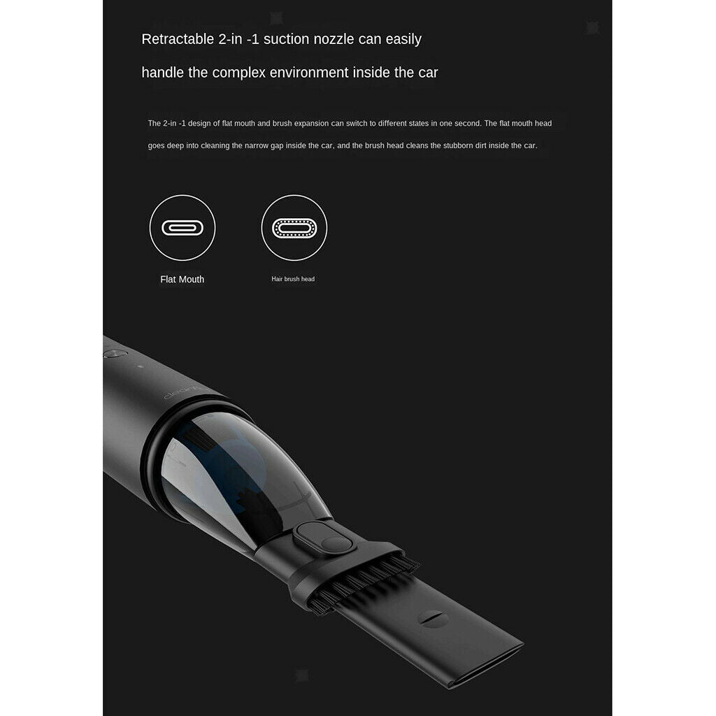 Car Vacuum Cleaner Low Noise Car Cleaning Parts Auto Cleaning for Hair