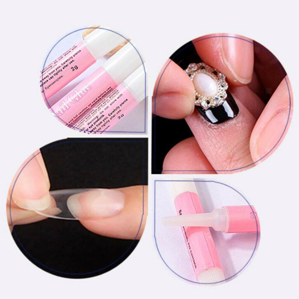 20Packs 2g Nail Art Glue Clear Strong Adhesive French False Tips Manicure