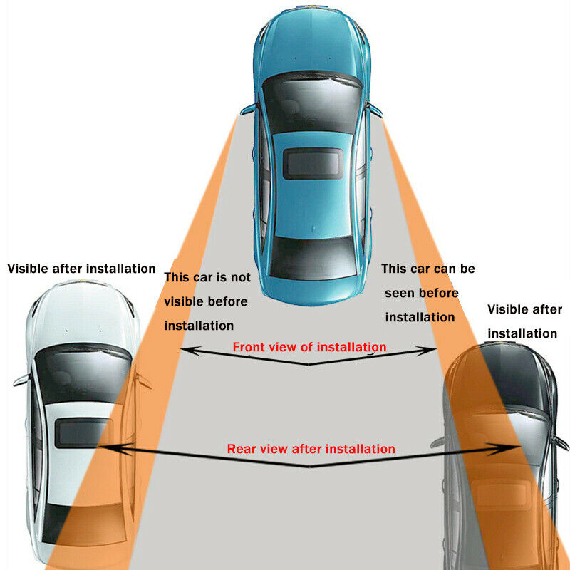 Auo Car Rearview Mirror Frameless Blind Spot Mirror Reversing Auxiliary Mirror
