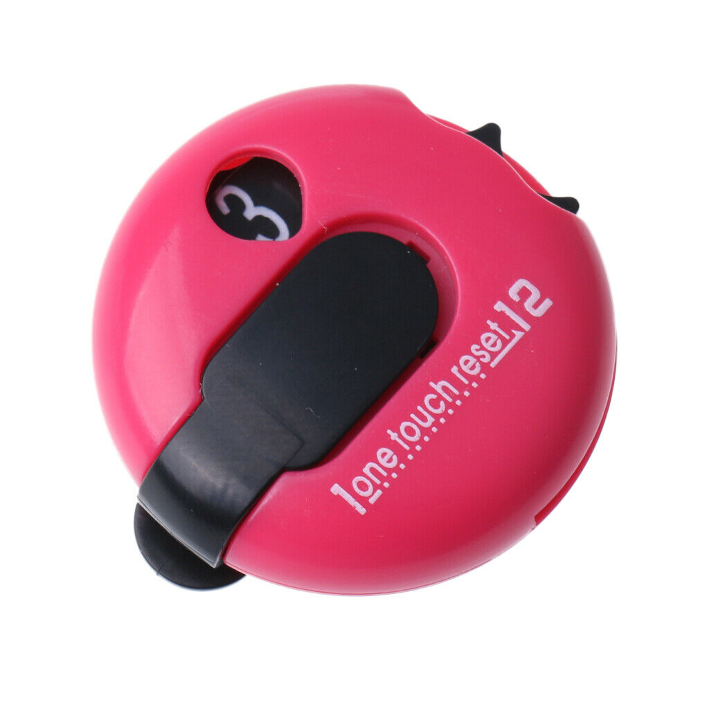 2X Mini Golf Score Counter Scorekeeper Scoring Tool Clip On Glove Dark Pink