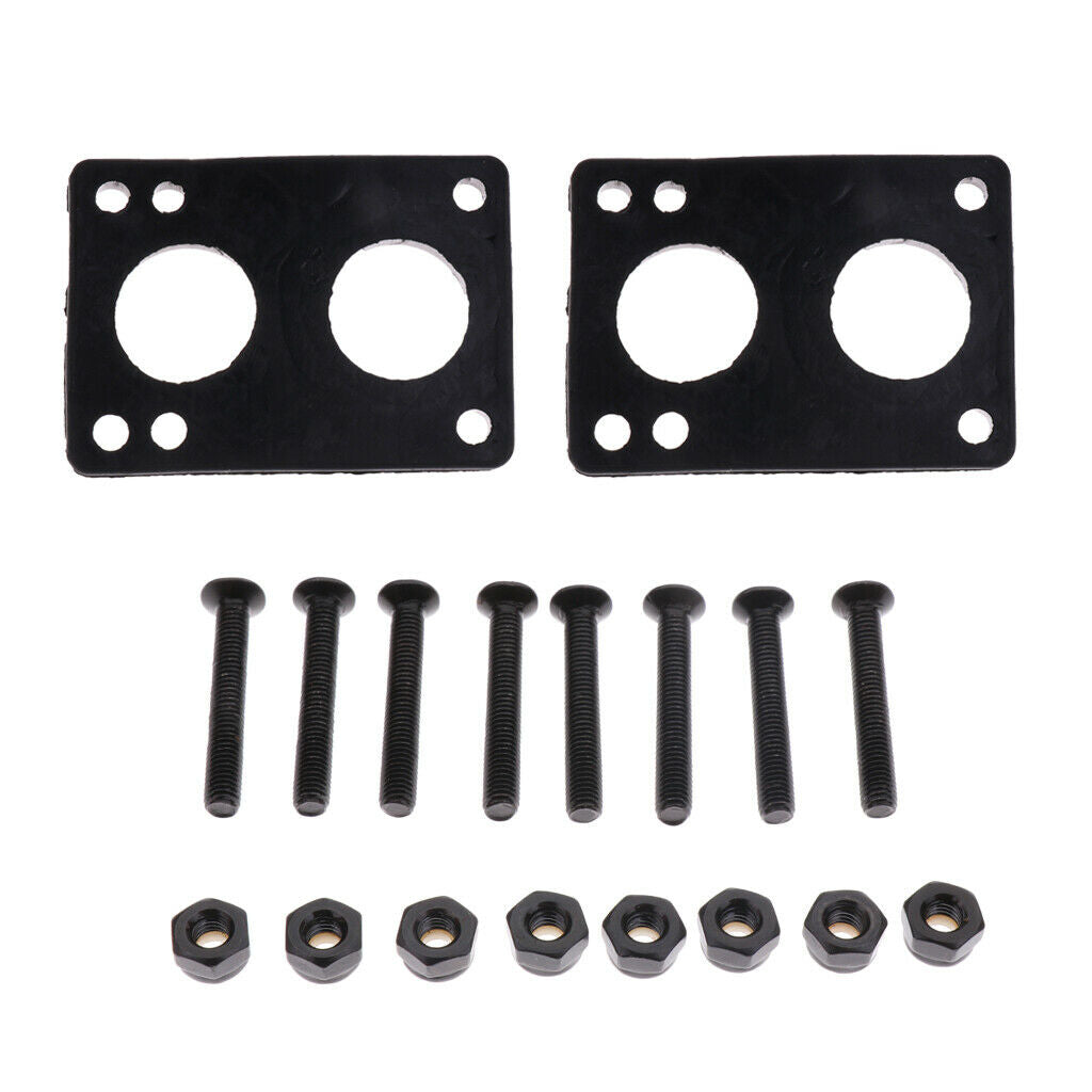 10X  Skateboard Shock Riser Pads Longboard Hardware Screw Set  6mm Pad+35mm Nail