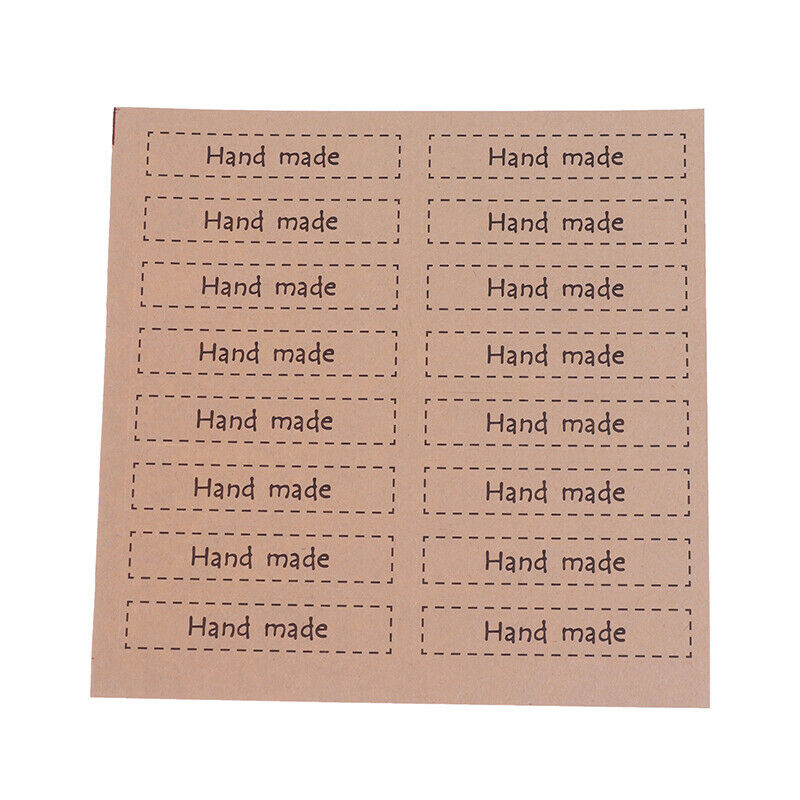 80Pcs "Hand Made" Self Adhesive Stickers Kraft Seal Paper Label Gift 1.5*.l8