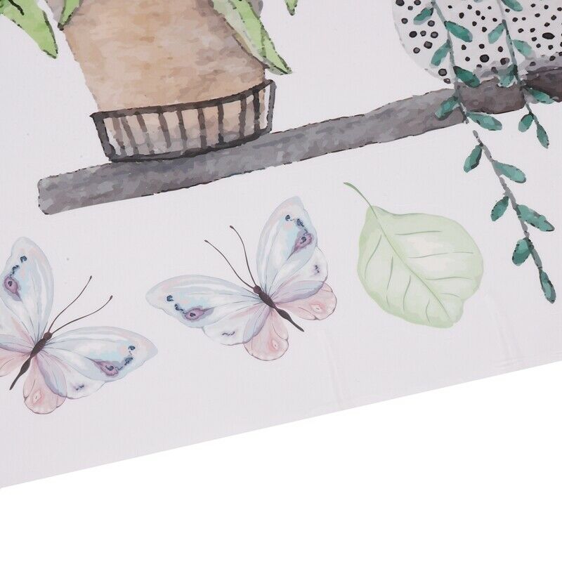 Garden Flower Butterfly Wall Stickers Home Decor Living Room Kitchen Wall DecaE3