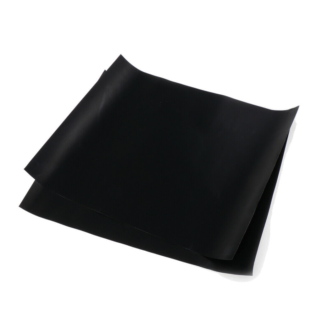 2xHeavy Duty Black Reusable non-stick grill / baking mat 33x40cm