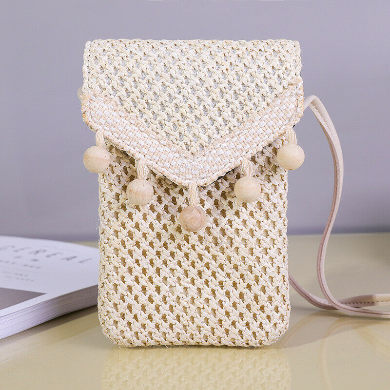 Woven Tassel Small Crossbody Shoulder Bag Cellphone Purse Mini Messenger