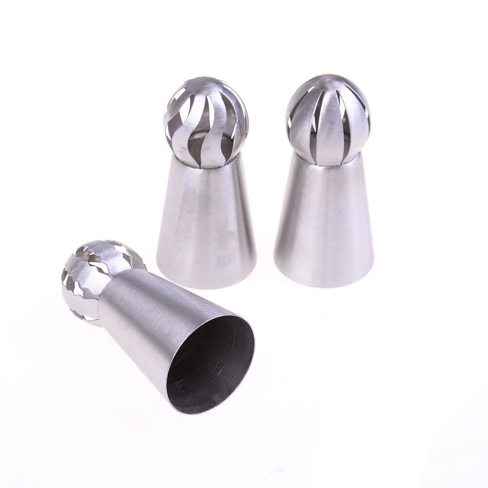 3pcs russian flower icing piping nozzles tips pastry cake diy baking too.l8