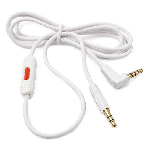 White Cable Ear Cushion Kit for Beats Solo2 Headphones White Microphone Pads