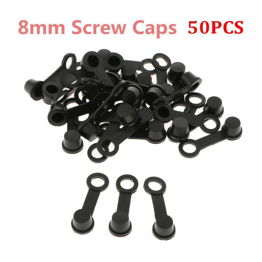 50PCS Car Brake Bleeder Screw Grease Caps Oil Drain Pump Rubber Dust Cover 8mm