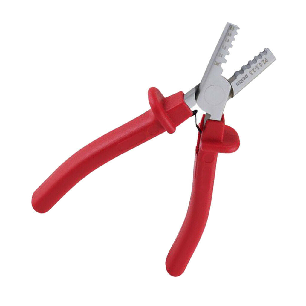 Small Crimping Plier Cable End-sleeves Ferrules Crimper Tool 0.25-2.5mm2