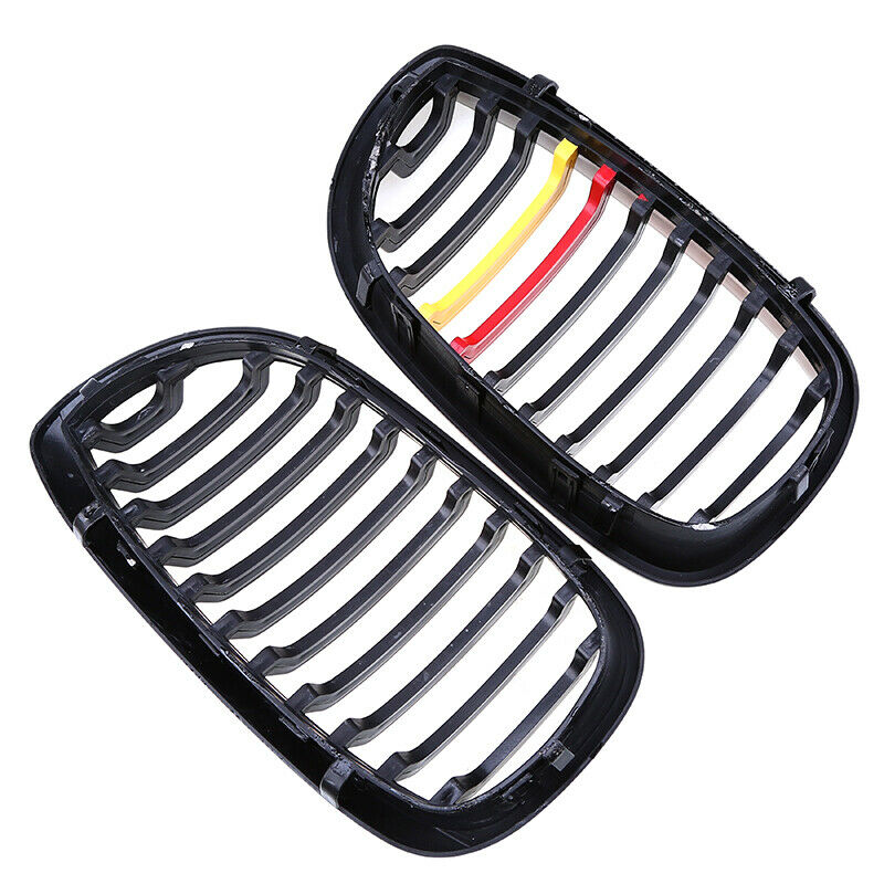 Front Kidney Grilles ABS Gloss Black For BMW E46 330Ci 325Ci M3 Coupe 2003-2006