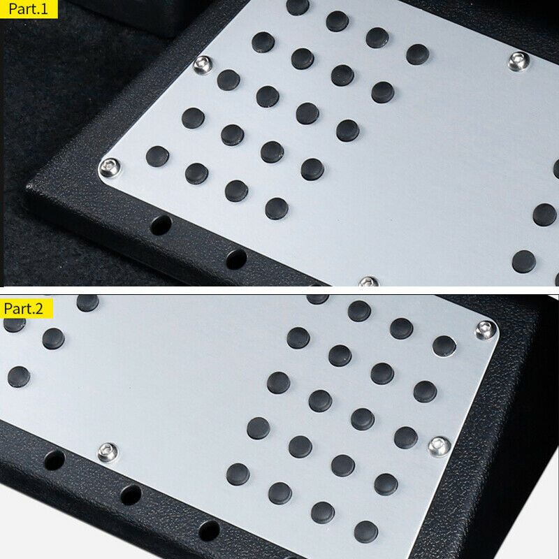 Car Rear Seat Pedal Aluminum Alloy Floor Carpet Foot Leg Rest Pad Support Kit