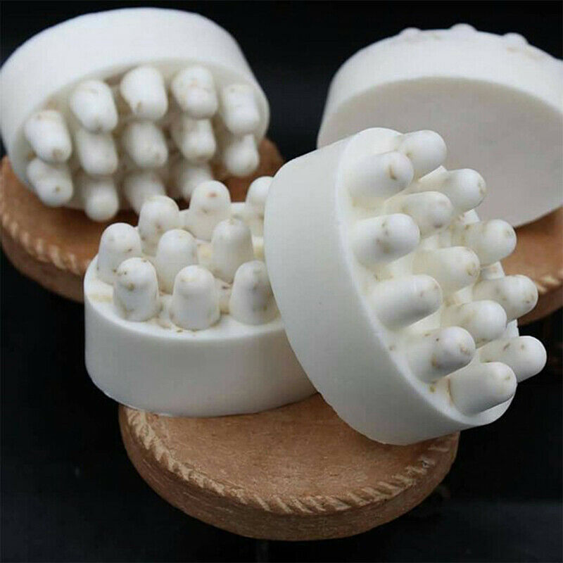 Silicone Massage Soap Mold Therapys Bar Soap Making Tools DIY Homemade Oval BDA