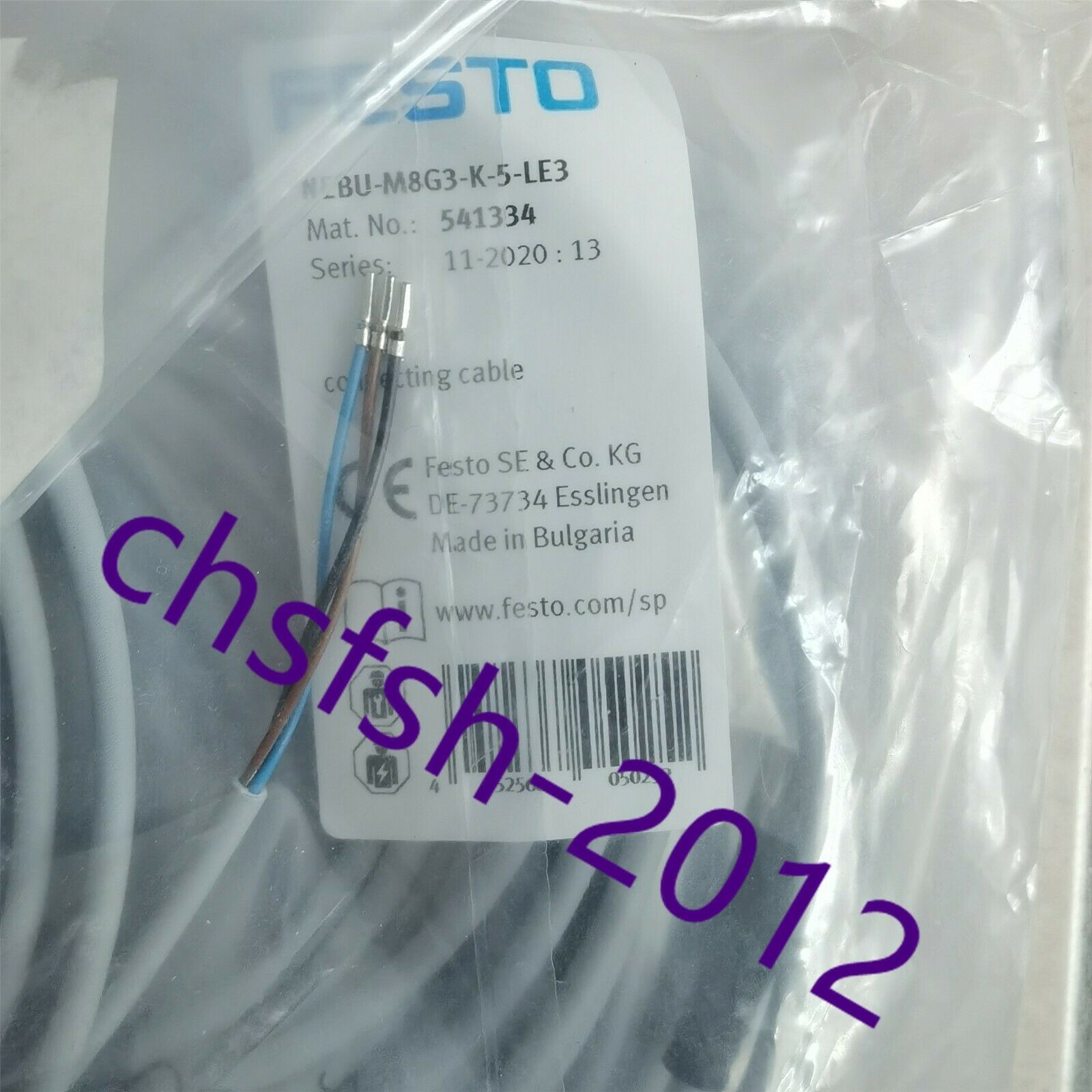 1 pcs New  FESTO 541334 NEBU-M8G3-K-5-LE3 connecting cable
