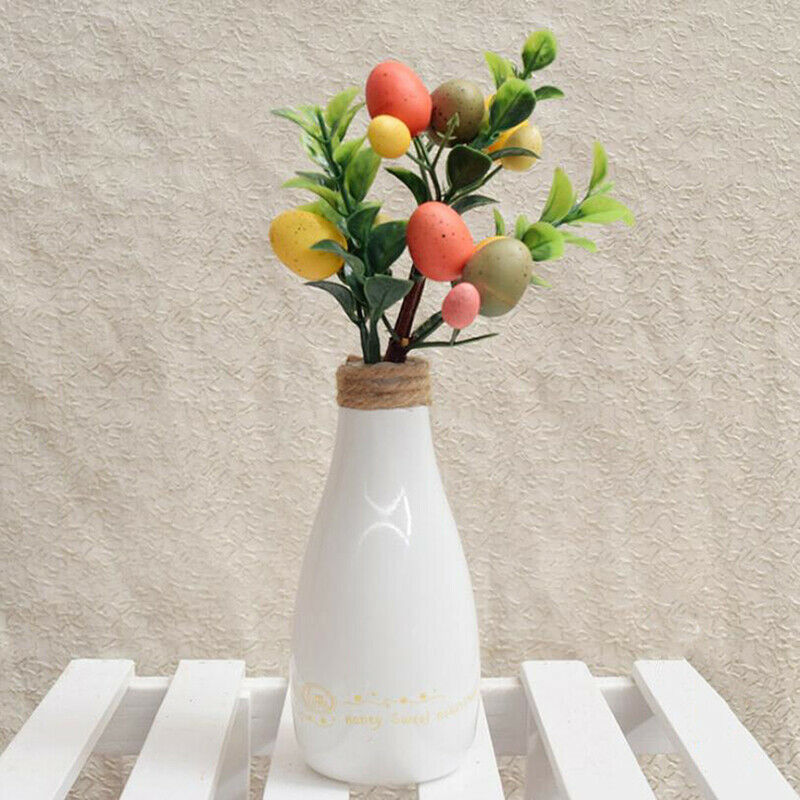 Easter Eggs Tree Decor Simulation Leaf Branch Easter Home Desktop Ornamen.l8