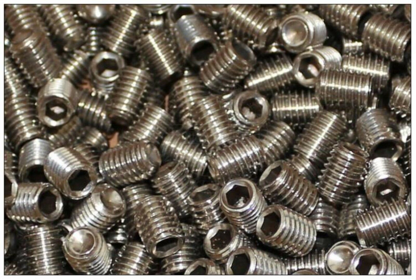 50/pk M8*8mm 304 Stainless steel Hex Socket Set Screw grub screw Cup Point
