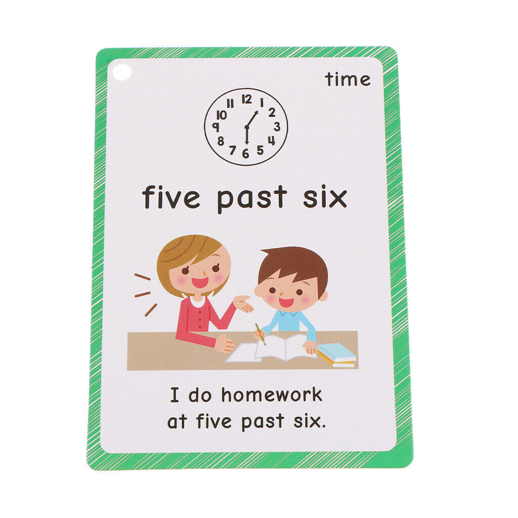 Preschool Education Word Flash Time Phrase Card 19pcs - Time Expression 19