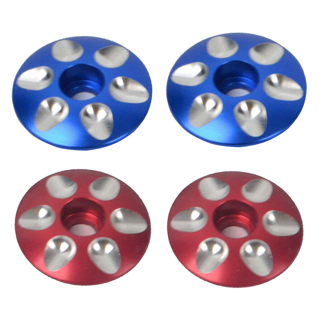 4-part Racing Bike Cover Caps Made of Aluminum Alloy for Spare Parts Blue +