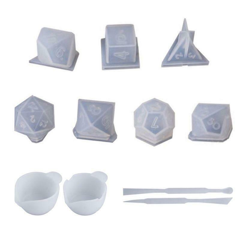 Dice Fillet Square Triangle Dice Mold Dice Digital Game Silicone Mould new