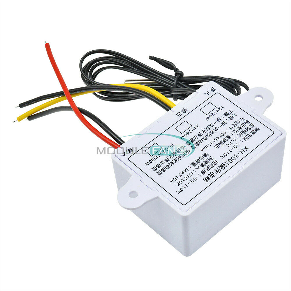 W3001 AC 110-220V Microcomputer Digital Temperature Controller with Switch Probe
