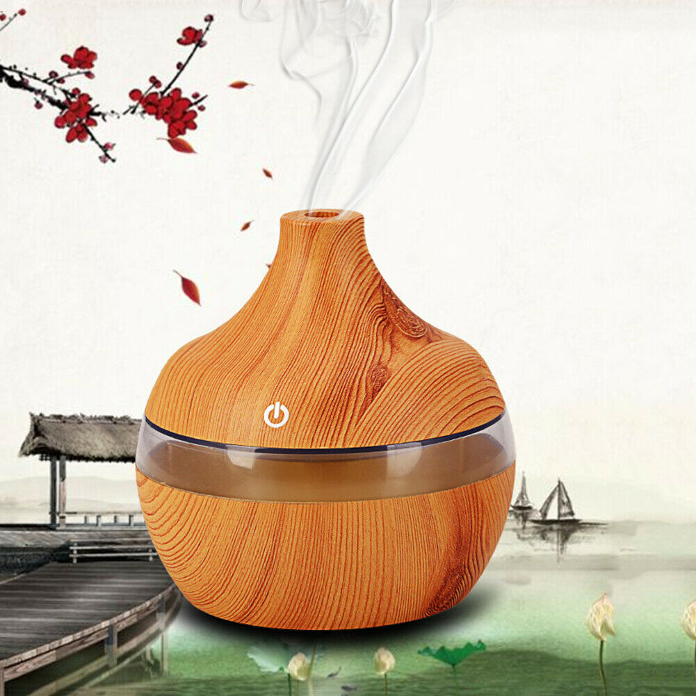 USB 300ml LED Ultrasonic Aroma Diffuser Essential Oil Humidifier Air Purifier
