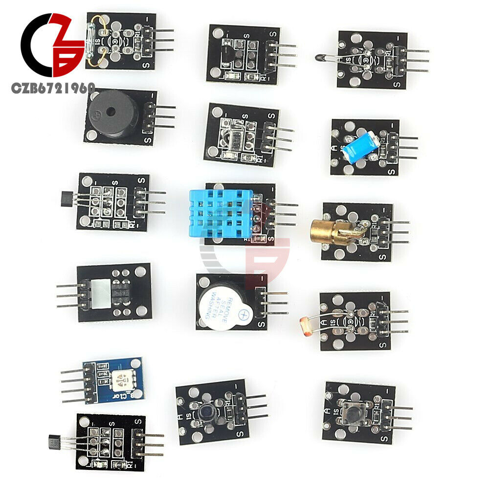 Ultimate 37 in 1 Sensors Module Starter Kits For Arduino MCU w/ Plastic Case