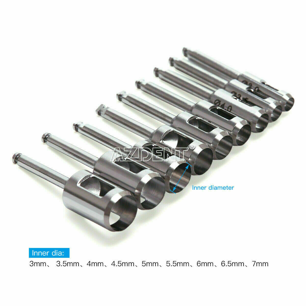 9PCS Dental Implant Tissue Punch Stainless steel Surgical Instrument Autoclavabl