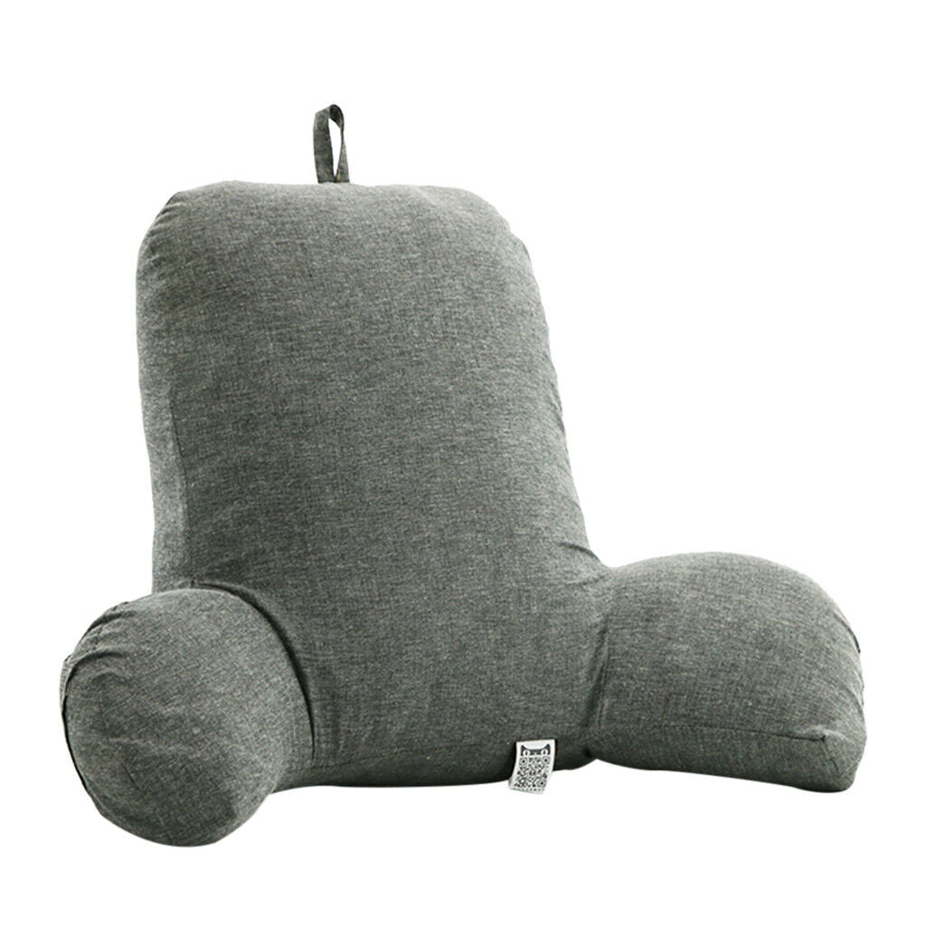 Soft Backrest Sofa Cushion Reading Pillow Chair Back Support TV Gaming Grey