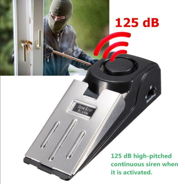 120 dB 9V Door Stopper Alarm Alertor Wedge Anti Burglar Warning Security Beeper