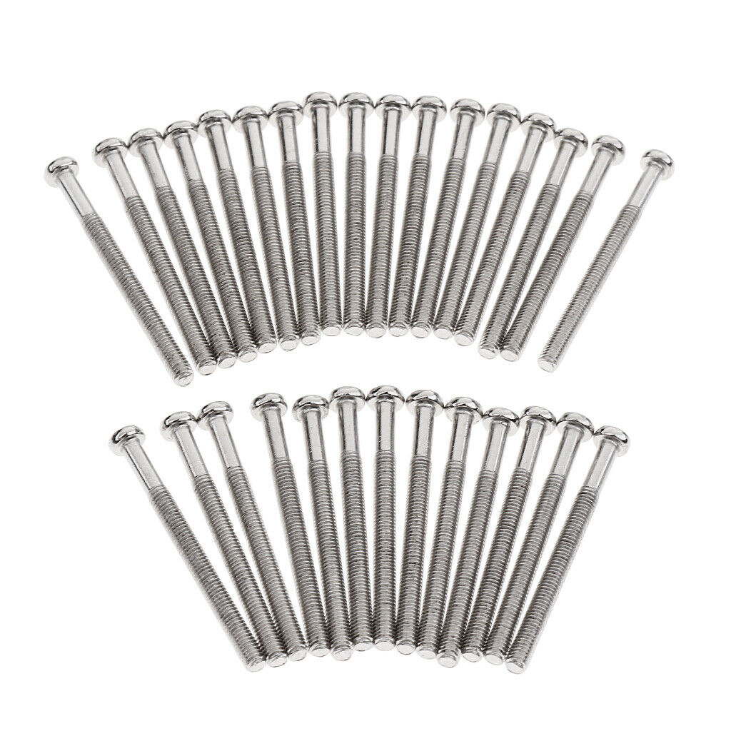 30x DIY Metal Humbucker Pickup Screws Bolt for Electric Guitar Accessory