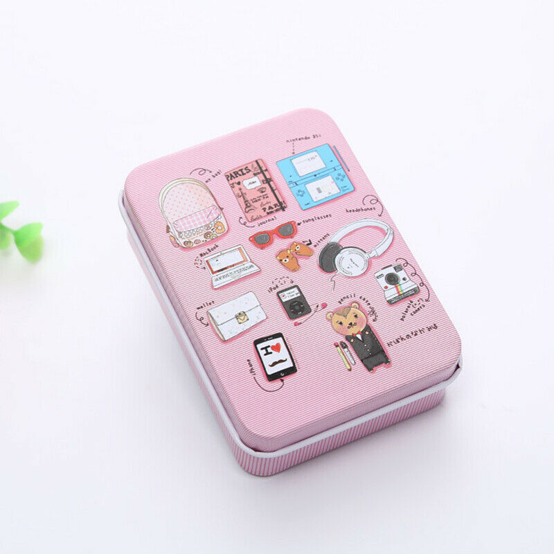 1PC Cartoon Tin Sealed Jar Packing Box Jewelry Candy Storage Cans Coin Gift  Qx
