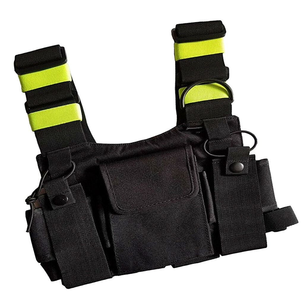 Two Way Radio Chest Harness Bag Fluorescence bankCard Holder