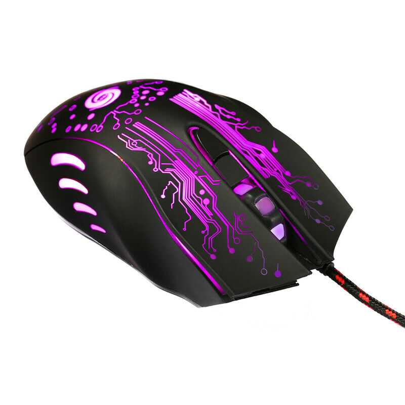 USB Wired LED Light 6 Buttons 3200 DPI Mice Backlight Esports Laptop Game Mouse