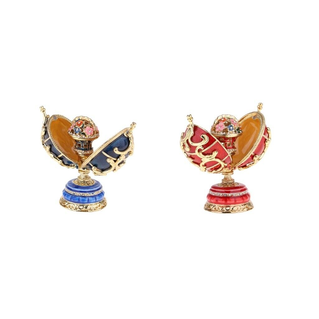 1 Piece Easter Eggs Decorative Jewelry Boxes for Ornaments Gift Blue