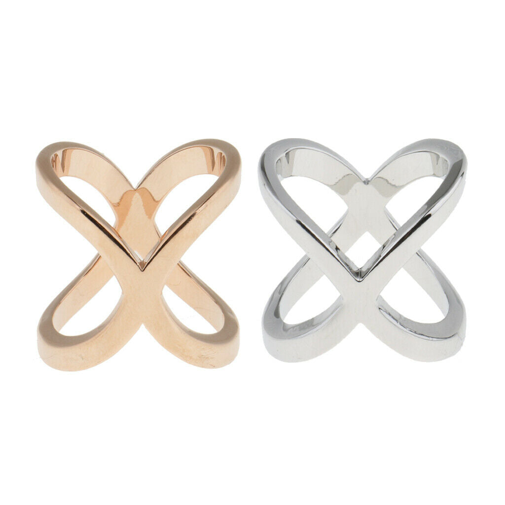 2pcs Copper Scarves Clip Fashionable Scarves Ring Chiffon Buckle Holder